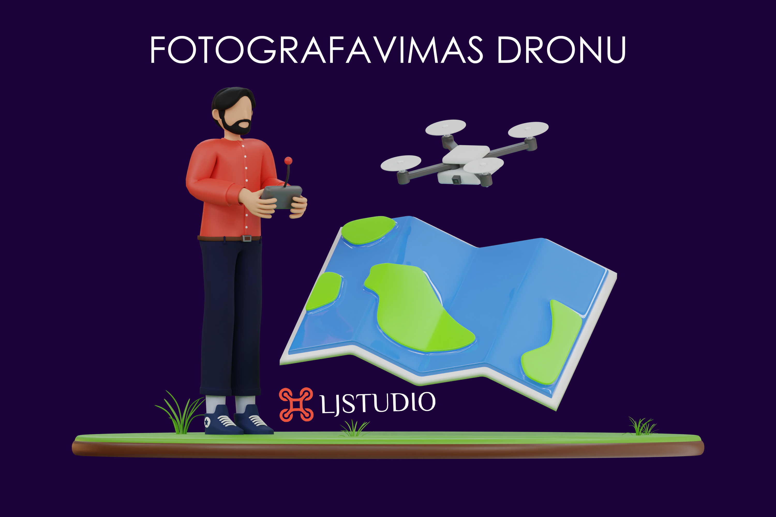 Dronų naudojimas nekilnojamojo turto fotografavime Ateitis čia ir